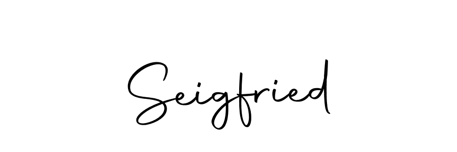 You should practise on your own different ways (Autography-DOLnW) to write your name (Seigfried) in signature. don't let someone else do it for you. Seigfried signature style 10 images and pictures png