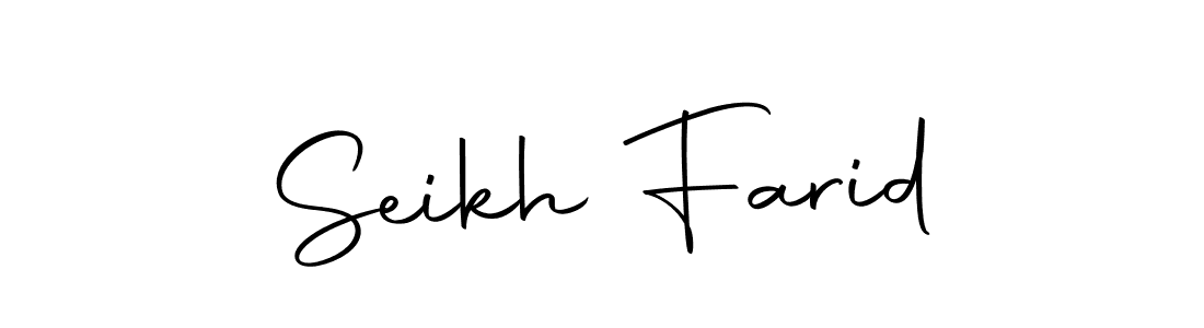 Use a signature maker to create a handwritten signature online. With this signature software, you can design (Autography-DOLnW) your own signature for name Seikh Farid. Seikh Farid signature style 10 images and pictures png