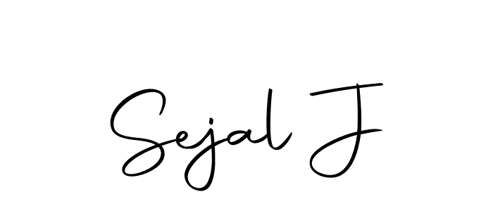 Design your own signature with our free online signature maker. With this signature software, you can create a handwritten (Autography-DOLnW) signature for name Sejal J. Sejal J signature style 10 images and pictures png