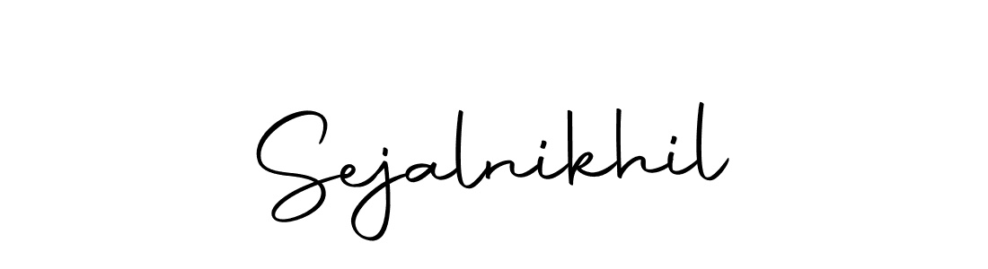 You should practise on your own different ways (Autography-DOLnW) to write your name (Sejalnikhil) in signature. don't let someone else do it for you. Sejalnikhil signature style 10 images and pictures png
