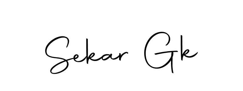 Create a beautiful signature design for name Sekar Gk. With this signature (Autography-DOLnW) fonts, you can make a handwritten signature for free. Sekar Gk signature style 10 images and pictures png