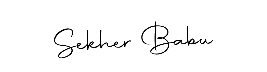 Create a beautiful signature design for name Sekher Babu. With this signature (Autography-DOLnW) fonts, you can make a handwritten signature for free. Sekher Babu signature style 10 images and pictures png