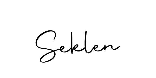 You should practise on your own different ways (Autography-DOLnW) to write your name (Seklen) in signature. don't let someone else do it for you. Seklen signature style 10 images and pictures png
