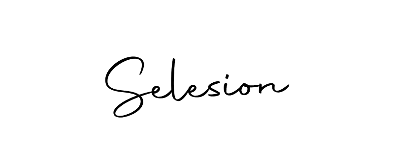 You should practise on your own different ways (Autography-DOLnW) to write your name (Selesion) in signature. don't let someone else do it for you. Selesion signature style 10 images and pictures png