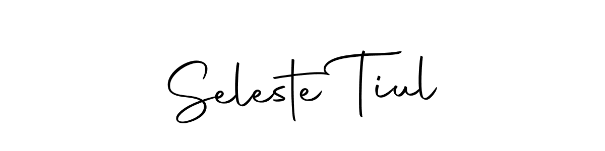 Similarly Autography-DOLnW is the best handwritten signature design. Signature creator online .You can use it as an online autograph creator for name Seleste Tiul. Seleste Tiul signature style 10 images and pictures png