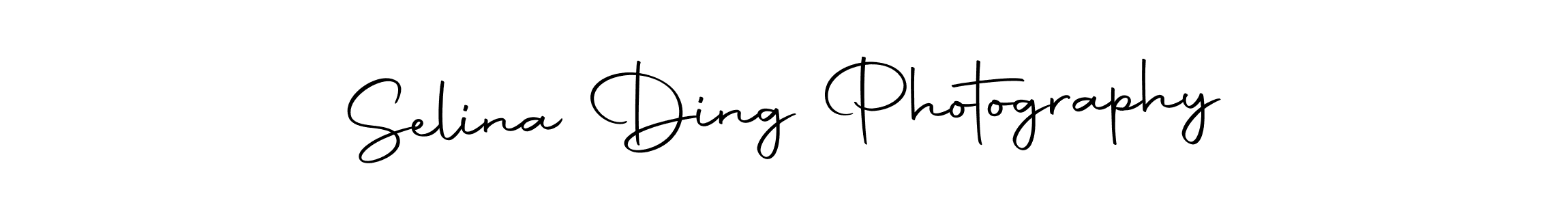 How to make Selina Ding Photography name signature. Use Autography-DOLnW style for creating short signs online. This is the latest handwritten sign. Selina Ding Photography signature style 10 images and pictures png