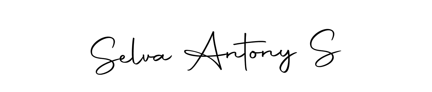 You can use this online signature creator to create a handwritten signature for the name Selva Antony S. This is the best online autograph maker. Selva Antony S signature style 10 images and pictures png