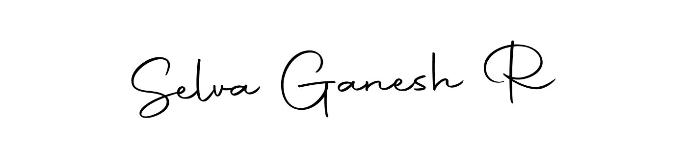 You can use this online signature creator to create a handwritten signature for the name Selva Ganesh R. This is the best online autograph maker. Selva Ganesh R signature style 10 images and pictures png
