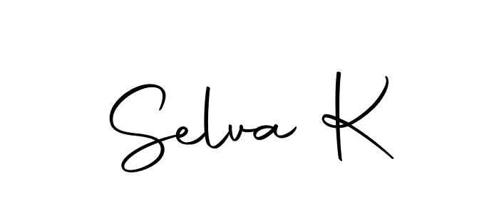 Use a signature maker to create a handwritten signature online. With this signature software, you can design (Autography-DOLnW) your own signature for name Selva K. Selva K signature style 10 images and pictures png