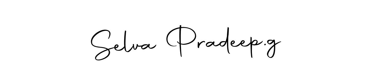 How to make Selva Pradeep.g name signature. Use Autography-DOLnW style for creating short signs online. This is the latest handwritten sign. Selva Pradeep.g signature style 10 images and pictures png