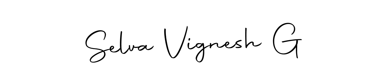 How to make Selva Vignesh G name signature. Use Autography-DOLnW style for creating short signs online. This is the latest handwritten sign. Selva Vignesh G signature style 10 images and pictures png