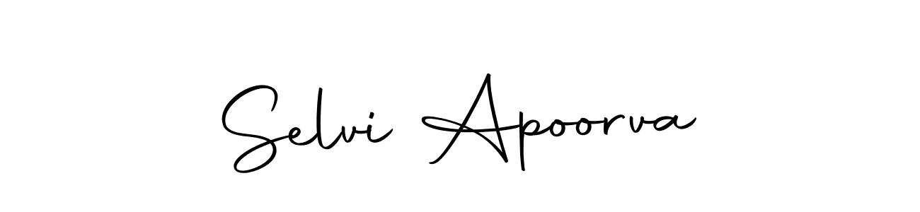 Here are the top 10 professional signature styles for the name Selvi Apoorva. These are the best autograph styles you can use for your name. Selvi Apoorva signature style 10 images and pictures png