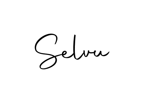 You should practise on your own different ways (Autography-DOLnW) to write your name (Selvu) in signature. don't let someone else do it for you. Selvu signature style 10 images and pictures png