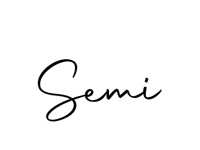 Create a beautiful signature design for name Semi. With this signature (Autography-DOLnW) fonts, you can make a handwritten signature for free. Semi signature style 10 images and pictures png