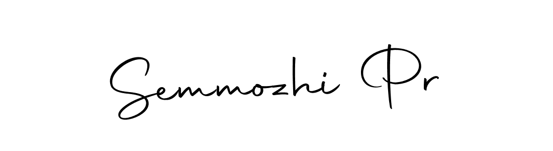 Use a signature maker to create a handwritten signature online. With this signature software, you can design (Autography-DOLnW) your own signature for name Semmozhi Pr. Semmozhi Pr signature style 10 images and pictures png
