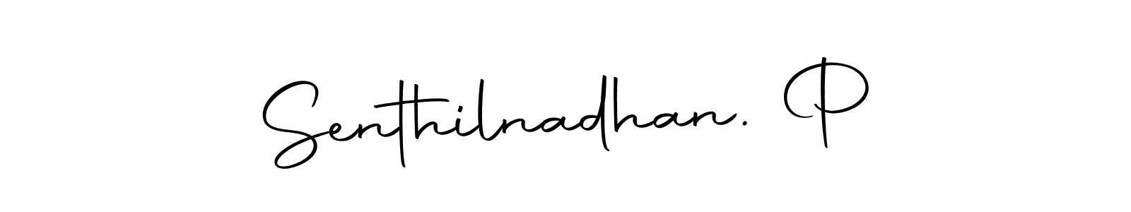 Design your own signature with our free online signature maker. With this signature software, you can create a handwritten (Autography-DOLnW) signature for name Senthilnadhan. P. Senthilnadhan. P signature style 10 images and pictures png