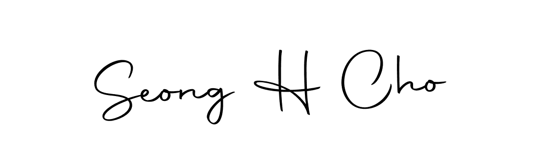 How to make Seong H Cho name signature. Use Autography-DOLnW style for creating short signs online. This is the latest handwritten sign. Seong H Cho signature style 10 images and pictures png