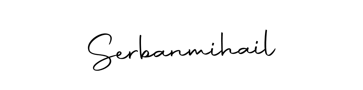 Serbanmihail stylish signature style. Best Handwritten Sign (Autography-DOLnW) for my name. Handwritten Signature Collection Ideas for my name Serbanmihail. Serbanmihail signature style 10 images and pictures png