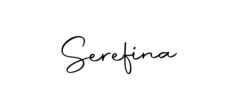 How to make Serefina name signature. Use Autography-DOLnW style for creating short signs online. This is the latest handwritten sign. Serefina signature style 10 images and pictures png