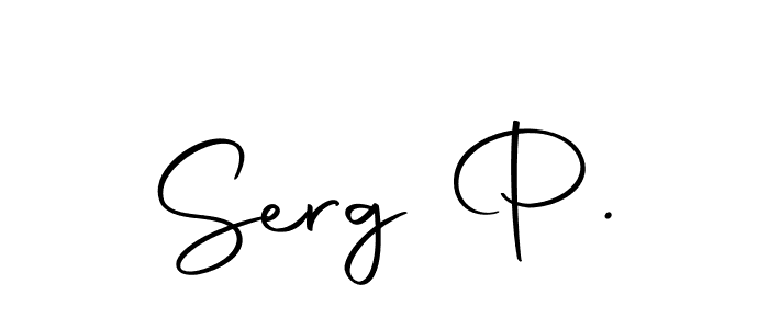 How to make Serg P. name signature. Use Autography-DOLnW style for creating short signs online. This is the latest handwritten sign. Serg P. signature style 10 images and pictures png