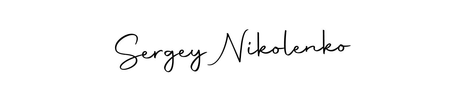 Create a beautiful signature design for name Sergey Nikolenko. With this signature (Autography-DOLnW) fonts, you can make a handwritten signature for free. Sergey Nikolenko signature style 10 images and pictures png