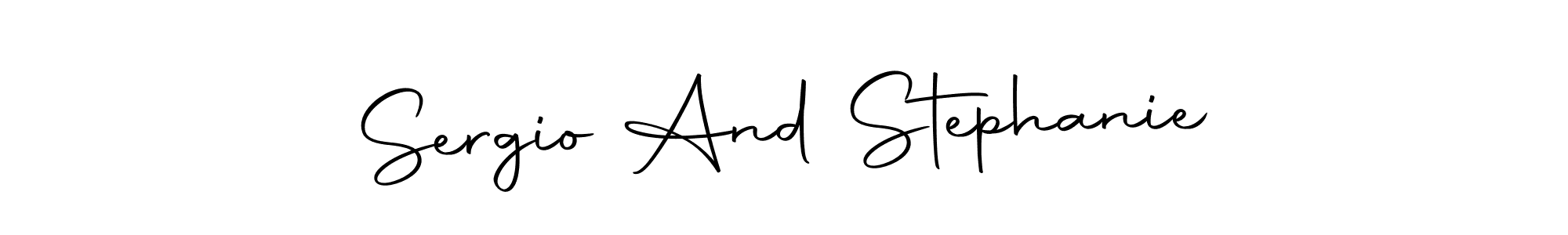 This is the best signature style for the Sergio And Stephanie name. Also you like these signature font (Autography-DOLnW). Mix name signature. Sergio And Stephanie signature style 10 images and pictures png