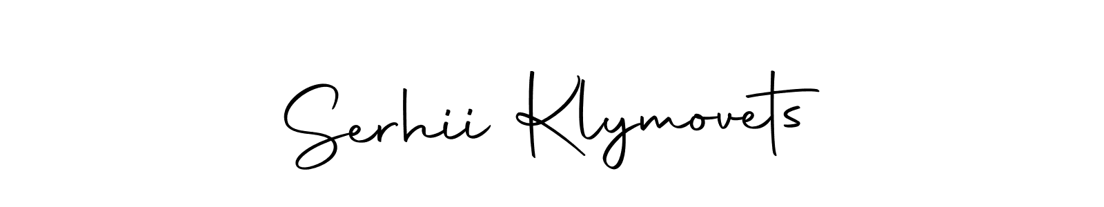 Make a short Serhii Klymovets signature style. Manage your documents anywhere anytime using Autography-DOLnW. Create and add eSignatures, submit forms, share and send files easily. Serhii Klymovets signature style 10 images and pictures png