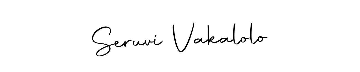 You can use this online signature creator to create a handwritten signature for the name Seruvi Vakalolo. This is the best online autograph maker. Seruvi Vakalolo signature style 10 images and pictures png