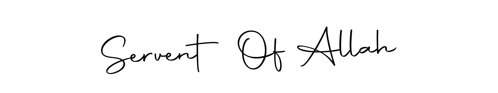 Make a beautiful signature design for name Servent Of Allah. Use this online signature maker to create a handwritten signature for free. Servent Of Allah signature style 10 images and pictures png