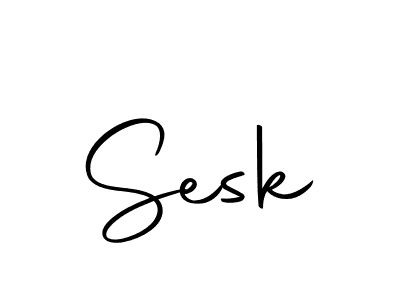 Use a signature maker to create a handwritten signature online. With this signature software, you can design (Autography-DOLnW) your own signature for name Sesk. Sesk signature style 10 images and pictures png