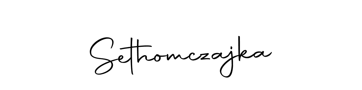 if you are searching for the best signature style for your name Sethomczajka. so please give up your signature search. here we have designed multiple signature styles  using Autography-DOLnW. Sethomczajka signature style 10 images and pictures png