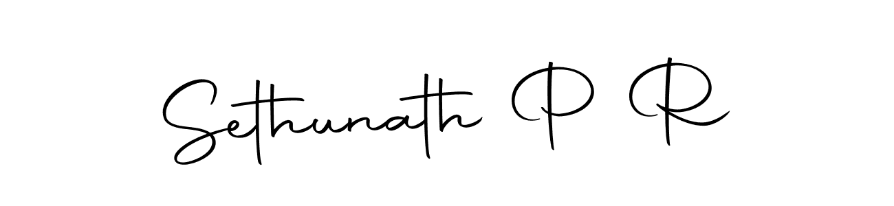 Make a beautiful signature design for name Sethunath P R. Use this online signature maker to create a handwritten signature for free. Sethunath P R signature style 10 images and pictures png