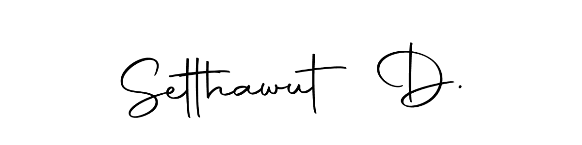 Create a beautiful signature design for name Setthawut D.. With this signature (Autography-DOLnW) fonts, you can make a handwritten signature for free. Setthawut D. signature style 10 images and pictures png