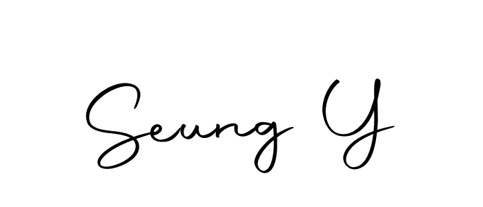 You should practise on your own different ways (Autography-DOLnW) to write your name (Seung Y) in signature. don't let someone else do it for you. Seung Y signature style 10 images and pictures png