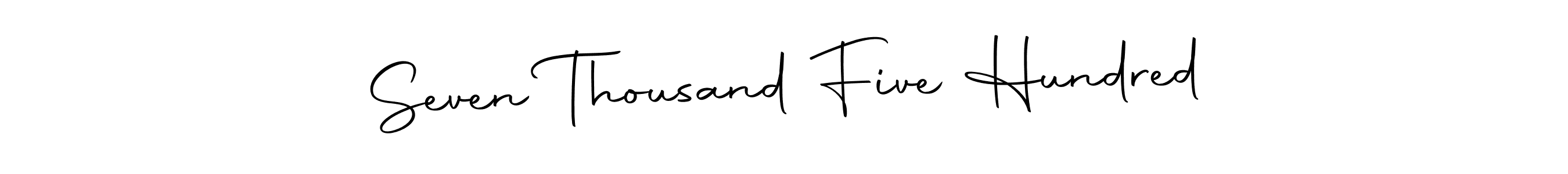 Here are the top 10 professional signature styles for the name Seven Thousand Five Hundred. These are the best autograph styles you can use for your name. Seven Thousand Five Hundred signature style 10 images and pictures png