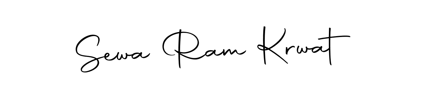 How to make Sewa Ram Krwat name signature. Use Autography-DOLnW style for creating short signs online. This is the latest handwritten sign. Sewa Ram Krwat signature style 10 images and pictures png