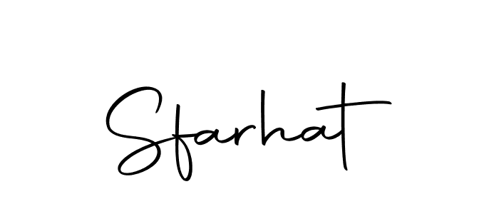 Make a beautiful signature design for name Sfarhat. With this signature (Autography-DOLnW) style, you can create a handwritten signature for free. Sfarhat signature style 10 images and pictures png