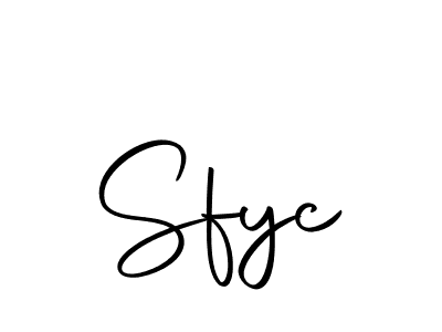 How to make Sfyc name signature. Use Autography-DOLnW style for creating short signs online. This is the latest handwritten sign. Sfyc signature style 10 images and pictures png