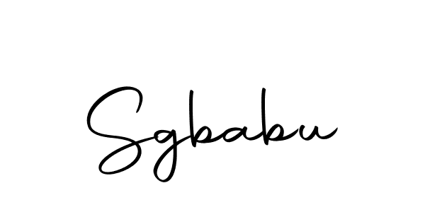 Create a beautiful signature design for name Sgbabu. With this signature (Autography-DOLnW) fonts, you can make a handwritten signature for free. Sgbabu signature style 10 images and pictures png