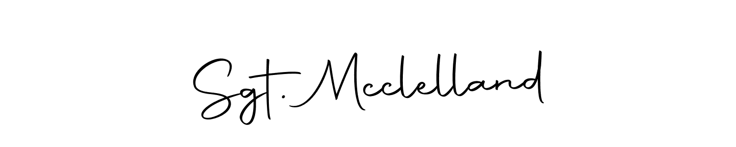 How to make Sgt. Mcclelland signature? Autography-DOLnW is a professional autograph style. Create handwritten signature for Sgt. Mcclelland name. Sgt. Mcclelland signature style 10 images and pictures png