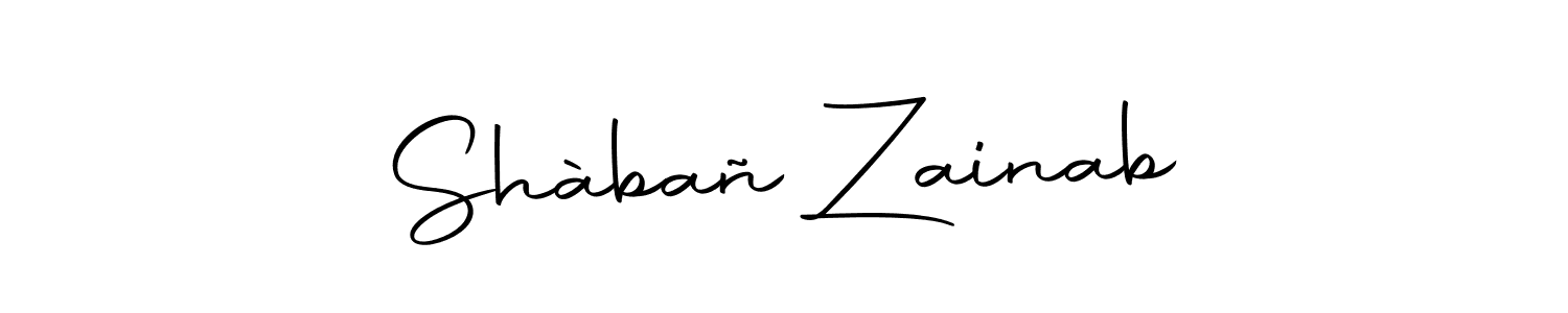 This is the best signature style for the Shàbañ Zainab name. Also you like these signature font (Autography-DOLnW). Mix name signature. Shàbañ Zainab signature style 10 images and pictures png