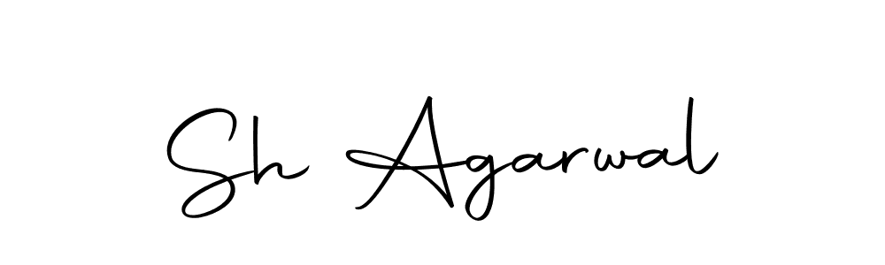 How to make Sh Agarwal name signature. Use Autography-DOLnW style for creating short signs online. This is the latest handwritten sign. Sh Agarwal signature style 10 images and pictures png