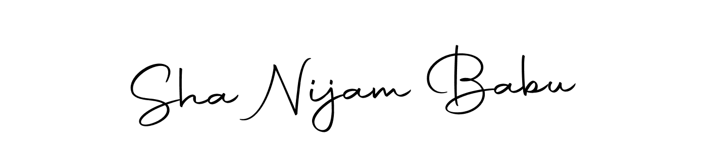 Similarly Autography-DOLnW is the best handwritten signature design. Signature creator online .You can use it as an online autograph creator for name Sha Nijam Babu. Sha Nijam Babu signature style 10 images and pictures png