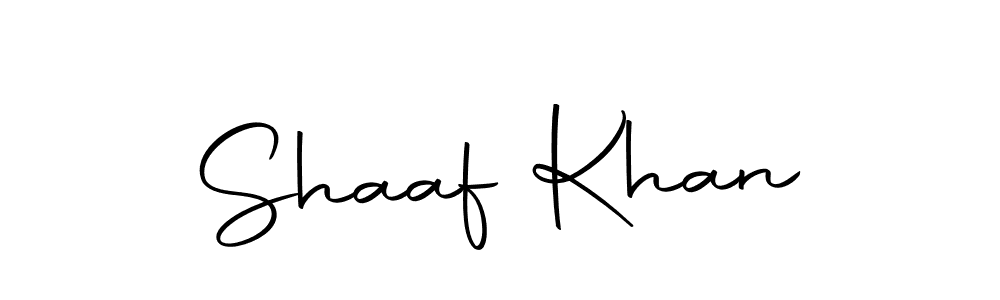 Make a beautiful signature design for name Shaaf Khan. Use this online signature maker to create a handwritten signature for free. Shaaf Khan signature style 10 images and pictures png