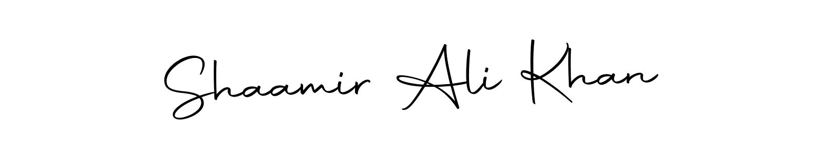 How to make Shaamir Ali Khan signature? Autography-DOLnW is a professional autograph style. Create handwritten signature for Shaamir Ali Khan name. Shaamir Ali Khan signature style 10 images and pictures png