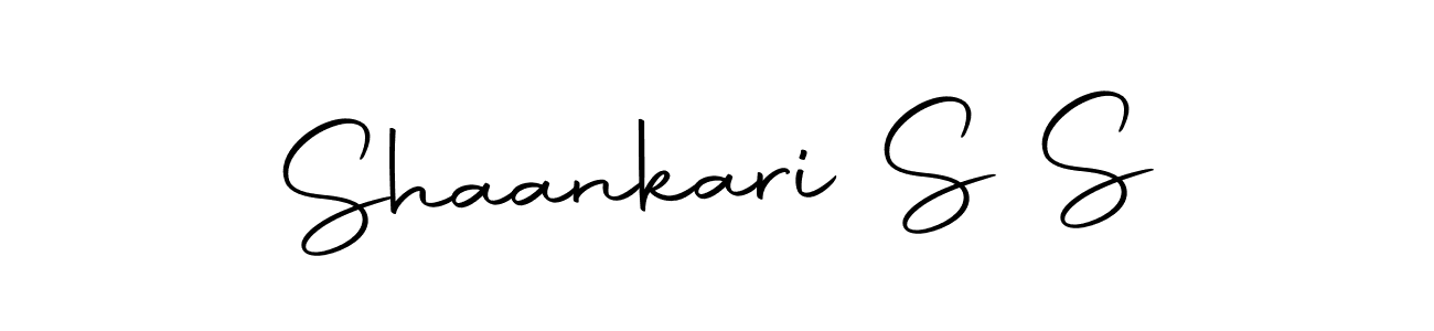 Use a signature maker to create a handwritten signature online. With this signature software, you can design (Autography-DOLnW) your own signature for name Shaankari S S. Shaankari S S signature style 10 images and pictures png