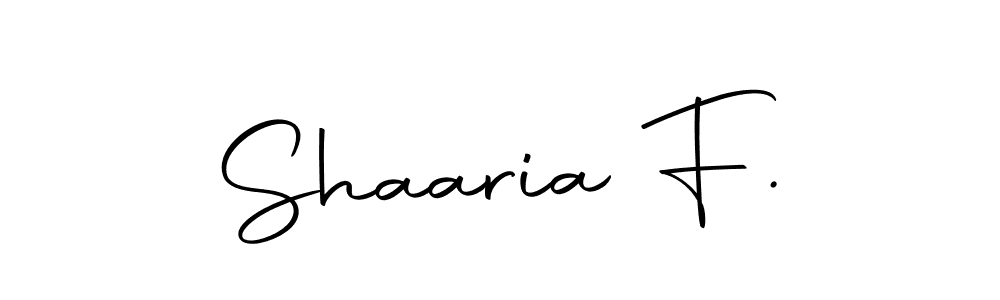 How to make Shaaria F. signature? Autography-DOLnW is a professional autograph style. Create handwritten signature for Shaaria F. name. Shaaria F. signature style 10 images and pictures png