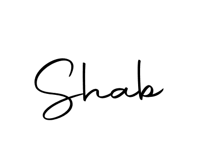 Create a beautiful signature design for name Shab. With this signature (Autography-DOLnW) fonts, you can make a handwritten signature for free. Shab signature style 10 images and pictures png