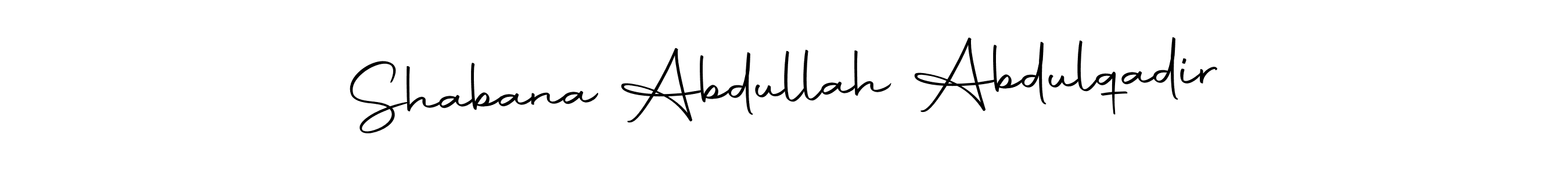 Use a signature maker to create a handwritten signature online. With this signature software, you can design (Autography-DOLnW) your own signature for name Shabana Abdullah Abdulqadir. Shabana Abdullah Abdulqadir signature style 10 images and pictures png