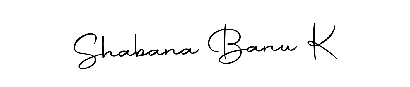 Make a beautiful signature design for name Shabana Banu K. Use this online signature maker to create a handwritten signature for free. Shabana Banu K signature style 10 images and pictures png